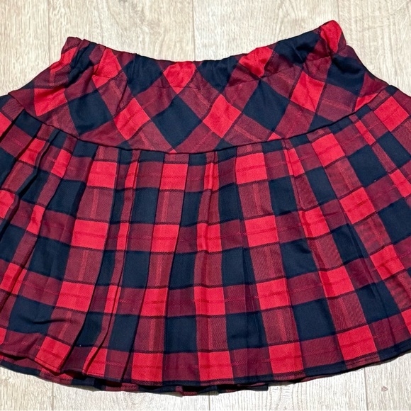 Buffalo Plaid Skater Skirt Red Black Flare Elastic Waist XL - Picture 2 of 5